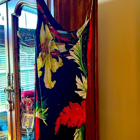 ❤️StunningAlberto Makali100% SilkBeaded&Sequined.GorgeousFloralLeaf patternEUC10 - Picture 7 of 10